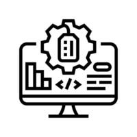 management software technical sales engineer line icon illustration vector