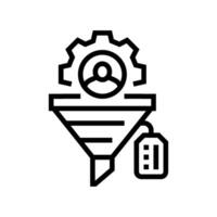 lead nurturing technical sales engineer line icon illustration vector