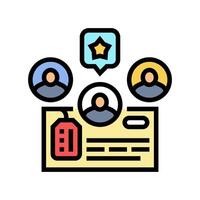 lead scoring technical sales engineer color icon illustration vector