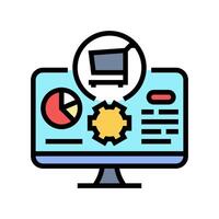 intelligence technical sales engineer color icon illustration vector