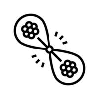 quantum entanglement unsolved mystery line icon illustration vector