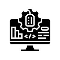 management software technical sales engineer glyph icon illustration vector