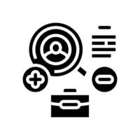 competitive analysis technical sales engineer glyph icon illustration vector