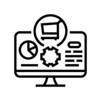 intelligence technical sales engineer line icon illustration vector