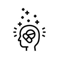the placebo effect unsolved mystery line icon illustration vector