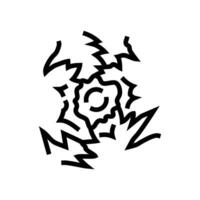ball lightning unsolved mystery line icon illustration vector