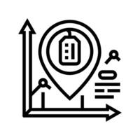product positioning technical sales engineer line icon illustration vector