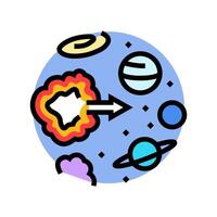 origin of the universe unsolved mystery color icon illustration vector