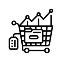 data analysis technical sales engineer line icon illustration vector