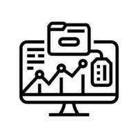 metrics technical sales engineer line icon illustration vector