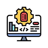 management software technical sales engineer color icon illustration vector