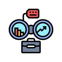 forecasting technical sales engineer color icon illustration vector