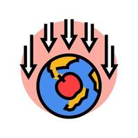 the nature of gravity unsolved mystery color icon illustration vector