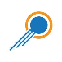 abstract logo design with curved lines vector