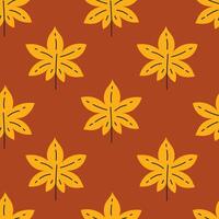 Fall Seamless Pattern with Chestnut Leaf vector