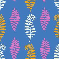 Modern Botanical Seamless Pattern with Palm Leaf vector