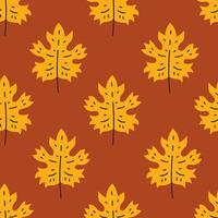 Autumn Fall Seamless Pattern with Maple Leaf vector