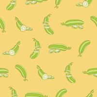 Collection of Cucumber Seamless Pattern illustration Design vector