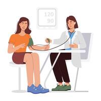 Basic RGBA flat illustration of bp monitoring vector