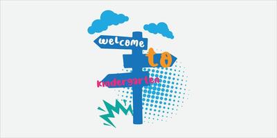 typography back to school theme colorful vector