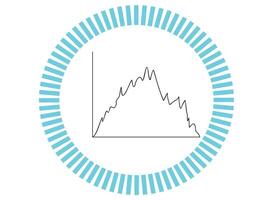 Bar pie charts and graphs for share market analysis vector