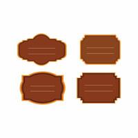 name frame label shape brown color vector