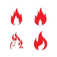 red fire color simple design vector