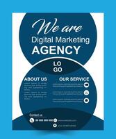 Modern business flyer with abstract design vector