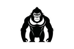 Gorilla silhouette illustration vector