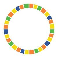 Multicolored Square Shape Circle Frame vector