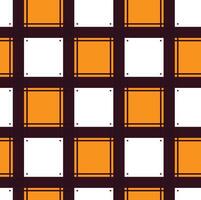 Orange White Square Block Pattern Background vector