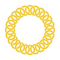 Abstract Golden Round Chain Frame Border vector