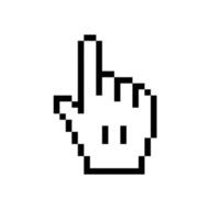 Finger Tap Cursor Pixel Icon vector