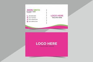 Business Card Design Template vector
