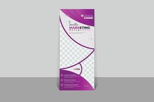 Roll Up Banner Design Template vector