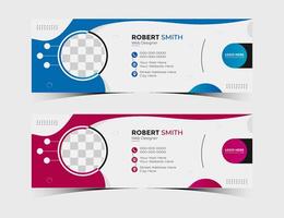 Email Signature Design Template vector