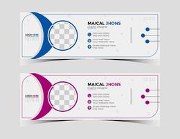 Email Signature Design Template vector