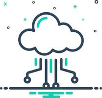 Mix icon for cloud computing vector