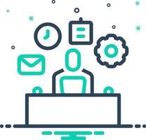 Mix icon for multitasking vector