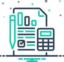 Mix icon for auditing vector