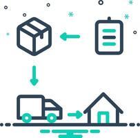 Mix icon for delivery process vector