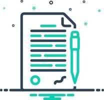 Mix icon for contract vector