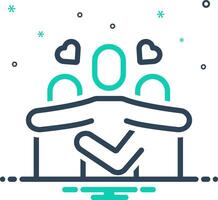 Mix icon for affection vector
