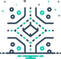 Mix icon for roundabout vector