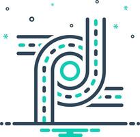 Mix icon for intersection vector