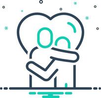 Mix icon for hug vector
