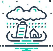 Mix icon for flooding vector