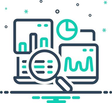 mezcla icono para datos análisis vector