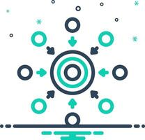 Mix icon for strategy vector