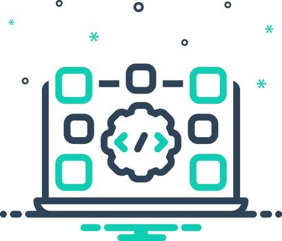 mezcla icono para software desarrollo vector